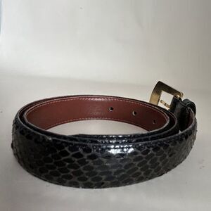 Vintage Mexican Artisan Belt Black Leather Wide Brass Sculptural Buckle Boho MCM Mcm Belt Buckle - Etsy Canada main image 3
